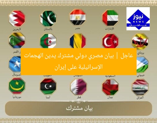 عاجل | بيان مصري دولي مشترك يدين الهجمات الإسرائيلية على إيران
