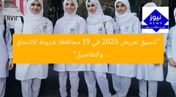 “تنسيق تمريض 2025 في 19 محافظة: شروط الالتحاق والتفاصيل”