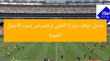 عاجل: توقف مباراة الأهلي وبالميراس لسوء الأحوال الجوية