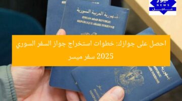 احصل على جوازك: خطوات استخراج جواز السفر السوري 2025 سفر ميسر