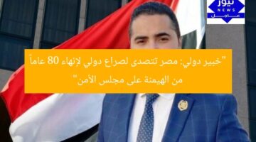“خبير دولي: مصر تتصدى لصراع دولي لإنهاء 80 عاماً من الهيمنة على مجلس الأمن”