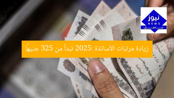 زيادة مرتبات الأساتذة 2025: تبدأ من 325 جنيهًا