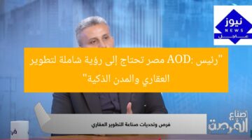 “رئيس AOD: مصر تحتاج إلى رؤية شاملة لتطوير العقاري والمدن الذكية”