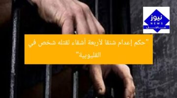 “حكم إعدام شنقا لأربعة أشقاء لقتله شخص في القليوبية”