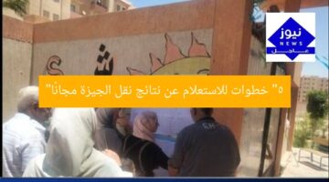 “5 خطوات للاستعلام عن نتائج نقل الجيزة مجانًا”