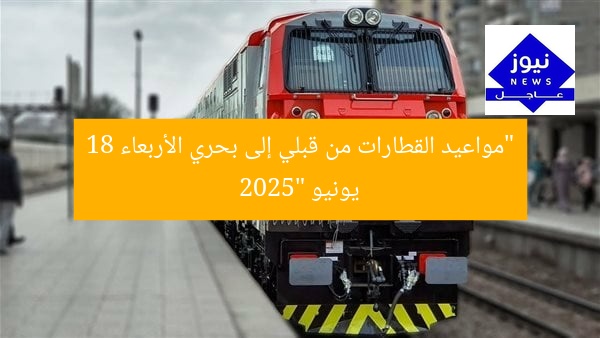 “مواعيد القطارات من قبلي إلى بحري الأربعاء 18 يونيو 2025”