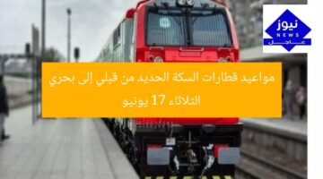 مواعيد قطارات السكة الحديد من قبلي إلى بحري الثلاثاء 17 يونيو