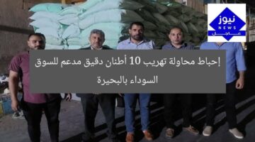إحباط محاولة تهريب 10 أطنان دقيق مدعم للسوق السوداء بالبحيرة