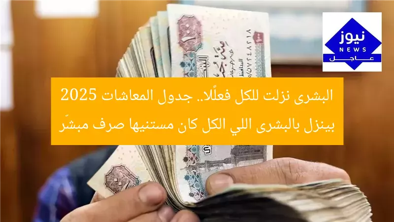 البشرى نزلت للكل فعلًا.. جدول المعاشات 2025 بينزل بالبشرى اللي الكل كان مستنيها صرف مبشّر