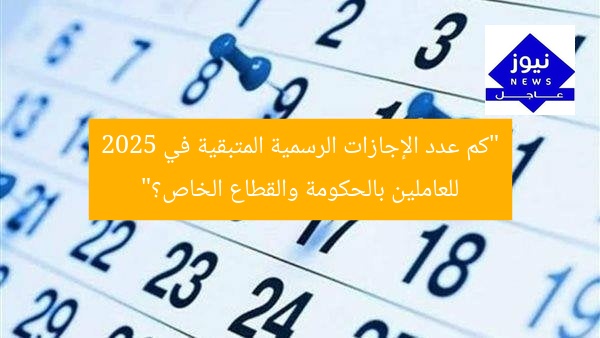 “كم عدد الإجازات الرسمية المتبقية في 2025 للعاملين بالحكومة والقطاع الخاص؟”