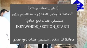 [العنوان المعاد صياغته]  
“محافظ قنا يفاجئ المخابز ومنافذ اللحوم ويزور مستشفى حميات نجع حمادي”  

[KEYWORDS_SECTION_START]  
محافظ قنا, مخابز, مستشفى حميات نجع حمادي
