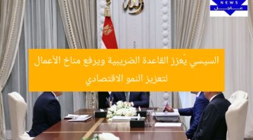 السيسي يُعزز القاعدة الضريبية ويرفع مناخ الأعمال لتعزيز النمو الاقتصادي