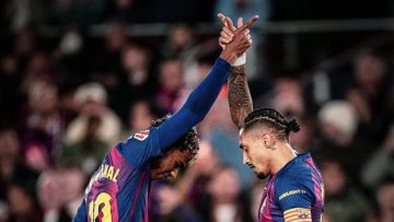 عاجل.. رافينيا يقود برشلونة للفوز على أوساسونا بثنائية ويعزز صدارته للدوري