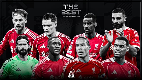 عاجل.. ليفربول يسيطر على جوائز “The Best” بـ8 لاعبين في قائمة فريق العام