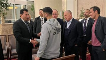 عاجل.. وزير الرياضة وهاني أبو ريدة يحفزان المنتخب الوطني قبل أمم أفريقيا