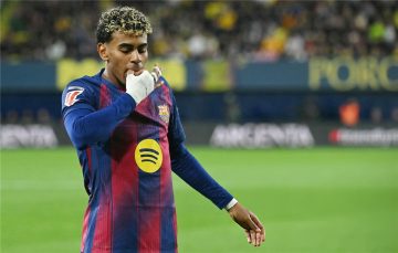 عاجل.. سبب إشارة لامين يامال احتفالاً بهدفه في مباراة برشلونة وفياريال
