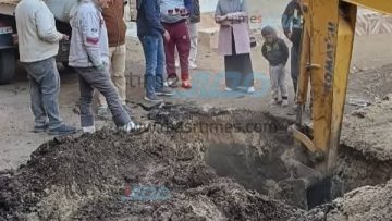 عاجل.. إصلاح تسرب بخط المياه البحاري بالمنوفية