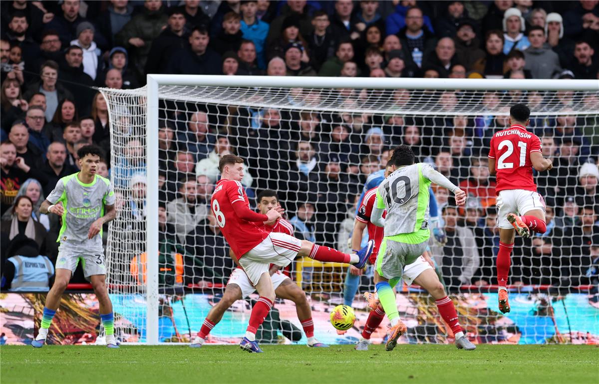 عاجل.. فيديو | ريان شرقي يسجل هدف مانشستر سيتي الثاني أمام نوتينجهام فورست