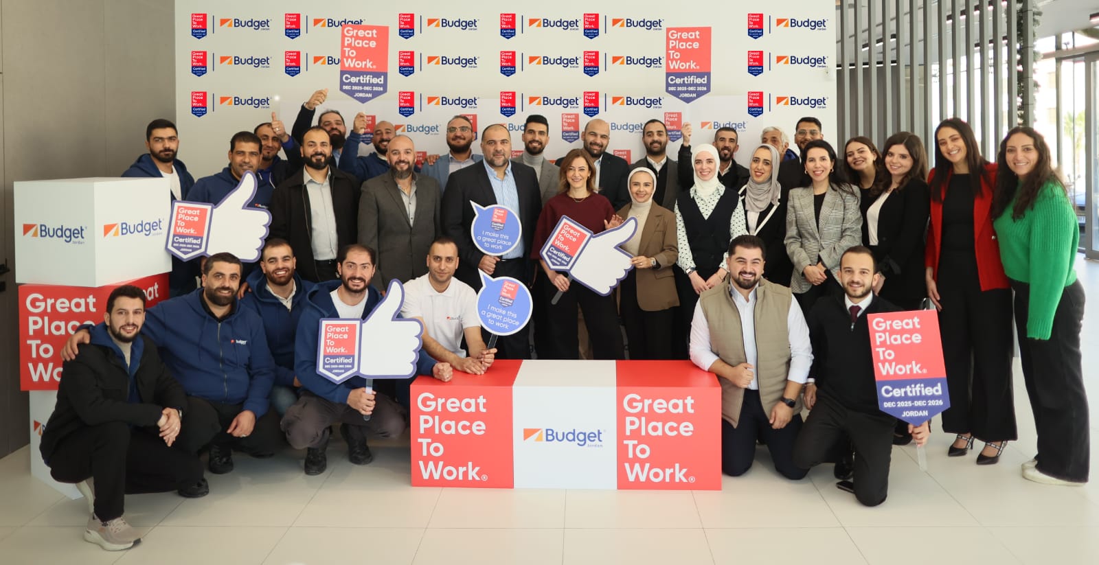عاجل.. Budget Car Rental Becomes First in Jordan’s Car Rental Industry to Earn Great Place