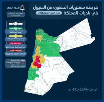 عاجل.. منخفض جوي شديد الفعالية يؤثر على المملكة غداً