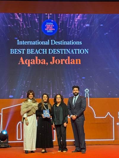 عاجل.. العقبة تحصد جائزة «أفضل وجهة شاطئية – الفئة الدولية» ضمن جوائز Travel + Leisure India’s Best Awards 2025