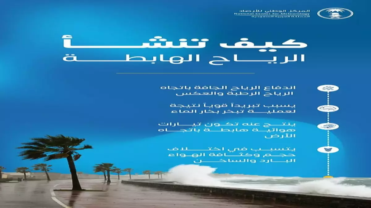 عاجل.. عاجل: مركز الأرصاد يكشف سر الظاهرة الجوية الغامضة… الرياح الهابطة تقلب موازين الطقس!