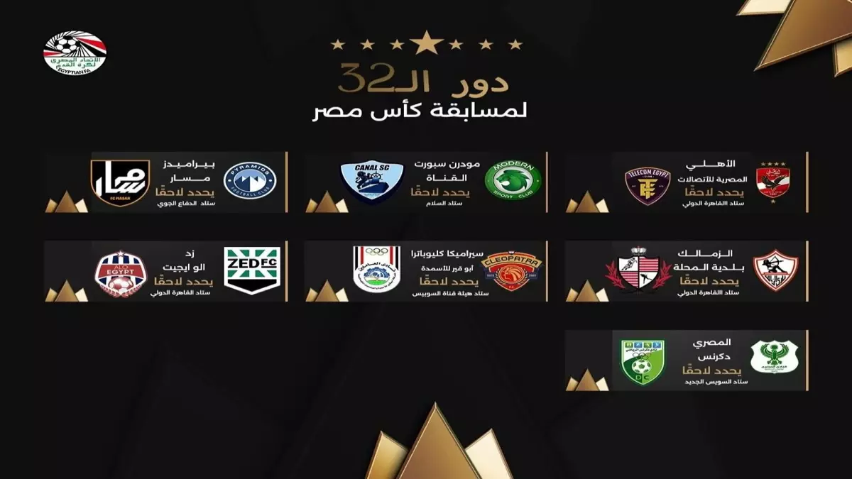 عاجل.. عاجل: 3 مواجهات نارية اليوم في كأس مصر… الزمالك يدافع عن اللقب والأهلي يطارد الرقم 40!