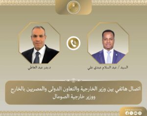 وزير الخارجية ونظيره الصومالي يبحثان تطورات الأوضاع بالصومال