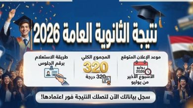 عاجل.. الآن نتيجة الثانوية العامة 2026 برقم الجلوس علي موقع السبورة