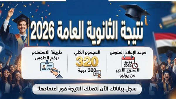 نتيجة الثانوية العامة 2026 فور إعلانها رسميًا.. رابط مباشر للاستعلام بالدرجات
