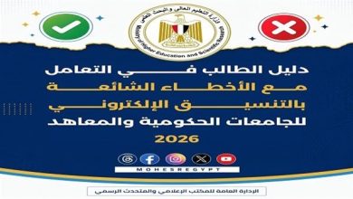 20 خطأ تربك تنسيق الجامعات 2026.. التعليم العالي تحذر الطلاب