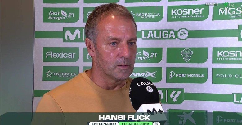 فليك يعلق على إصابة جافي أمام إلتشي ويؤكد: لم أطلب مغادرة لاعب برشلونة