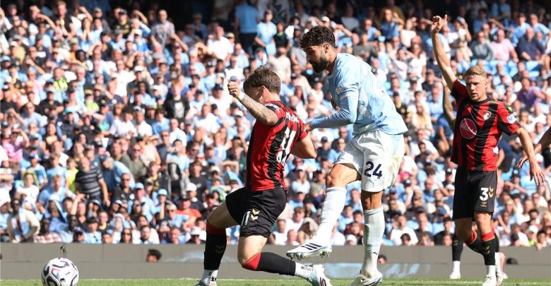 فيديو | في الوقت القاتل.. جفارديول يسجل هدف مانشستر سيتي الثاني أمام بورنموث