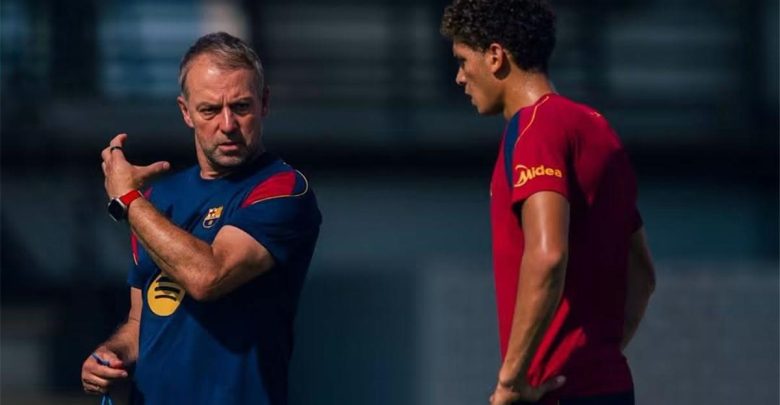 قائمة برشلونة لمباراة أتلتيك بلباو في الدوري الإسباني.. موقف حمزة عبد الكريم