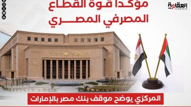 مؤكدا قوة القطاع المصرفي المصري.. المركزي يوضح موقف بنك مصر بالإمارات