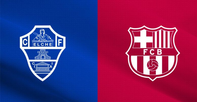 موعد والقناة الناقلة لمباراة برشلونة وإلتشي اليوم في الدوري الإسباني.. والمعلق