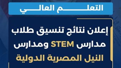 نتيجة تنسيق STEM والنيل 2026.. وزارة التعليم العالي تكشف التفاصيل