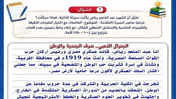 أهم موضوعات التعبير المتوقعة في امتحان اللغة العربية للصف الأول الإعدادي