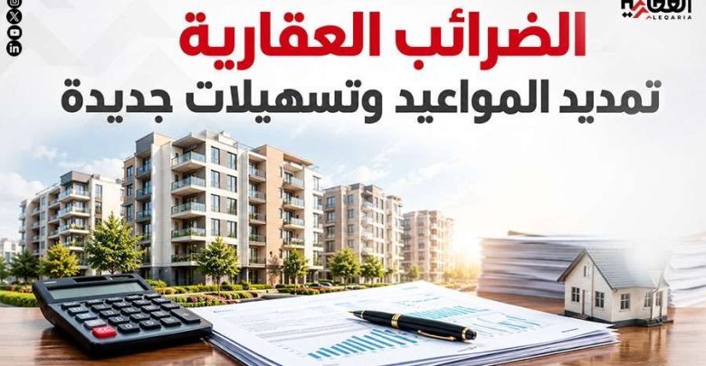 الضرائب العقارية.. تمديد المواعيد وتسهيلات جديدة