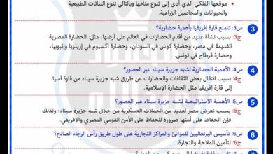 بالاجابات أبرز أسئلة الدرس الأول في التاريخ للصف الأول الإعدادي ترم أول