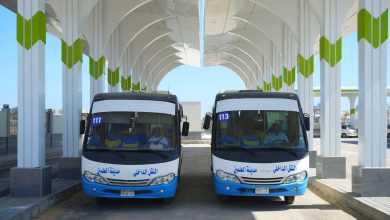 بدء التشغيل التجريبي لموقف النقل الداخلي وتجهيز مركز المعارض الدولية بالعلمين الجديدة