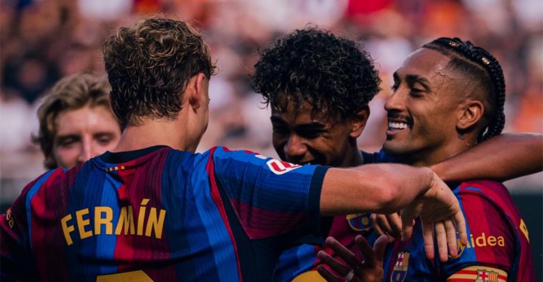 ترتيب الدوري الإسباني بعد فوز برشلونة على فالنسيا