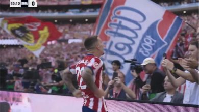 جريمالدو يسجل هدف أتلتيكو مدريد الأول أمام ريال مدريد.. وطرد هويسن