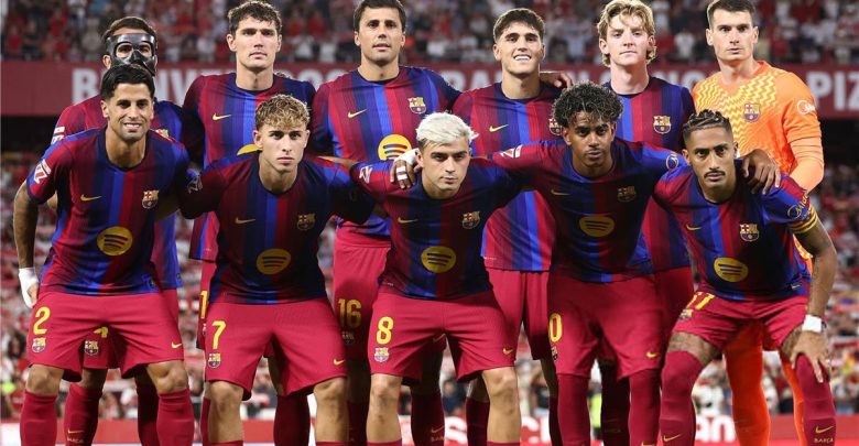 رجل مباراة برشلونة وإشبيلية في الدوري الإسباني