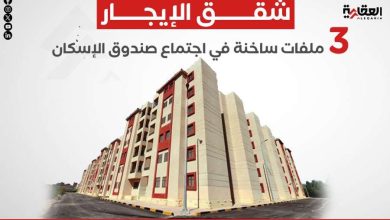 شقق الإيجار.. 3 ملفات ساخنة في اجتماع صندوق الإسكان