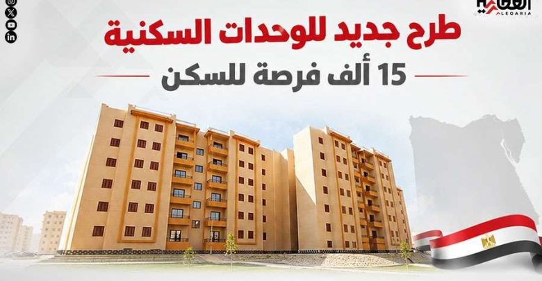 طرح جديد للوحدات السكنية.. 15 ألف فرصة للسكن