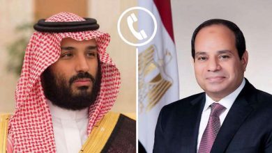 عاجل.. الرئيس السيسي يتلقى اتصالًا هاتفيًا من الأمير محمد بن سلمان ولي عهد السعودية