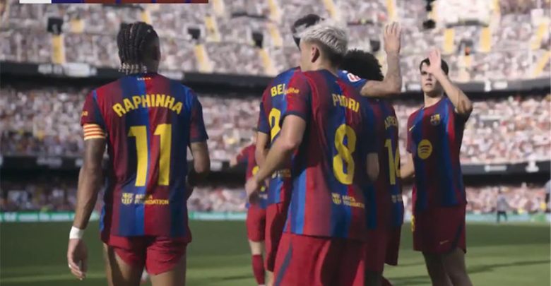 فيديو | بيدري يسجل هدف برشلونة الرابع ولامين يامال يحرز الخامس أمام فالنسيا