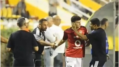 فيديو | مشادة بين الحسين عموتة وعلي محمود في مباراة الأهلي والمقاولون العرب