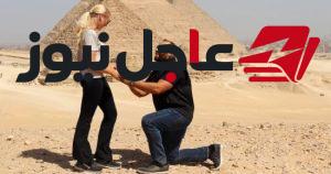 زفاف أمريكيين عند الأهرامات يتحول إلى حملة دعم أطفال السرطان